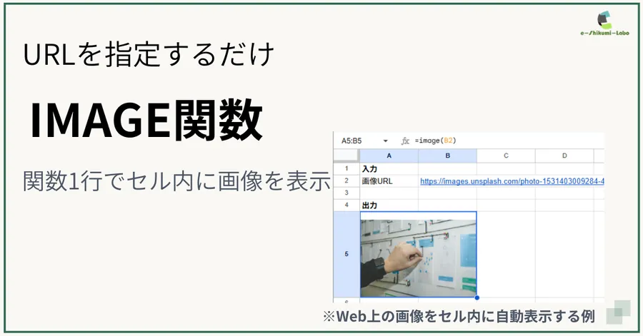 【簡単】スプレッドシートのIMAGE関数でセルに画像を表示する方法