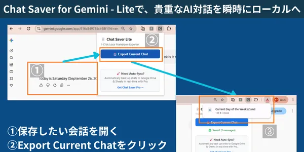 Chat Saver for Gemini Lite